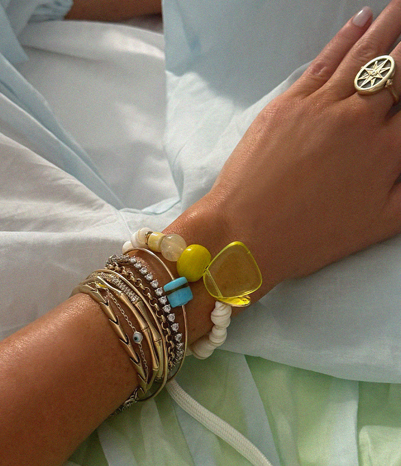 A+Co x hencla – European Summer '26 Beaded Cassis Cuff