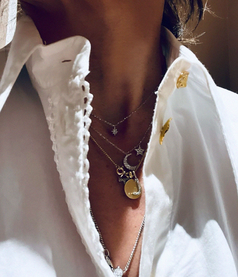 Marcus Aurelius Necklace White Gold – Constellate by Lisa Sinclair