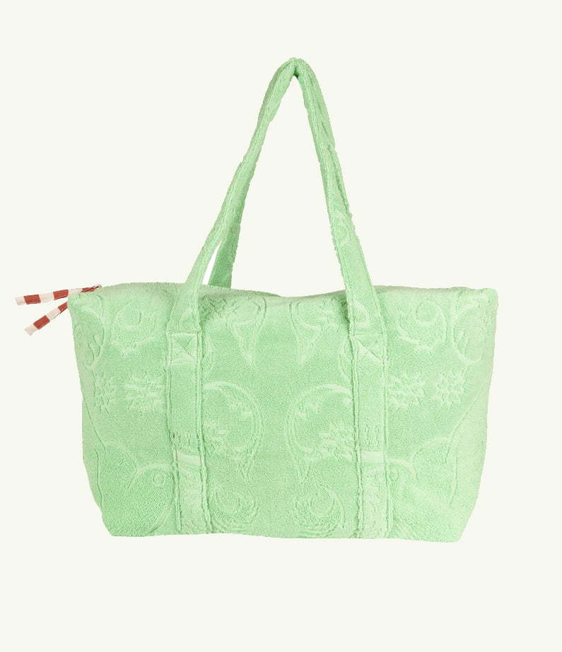 SOCCO EPONGE Beach Bag – Summer Lime | by Lalla Marrakech