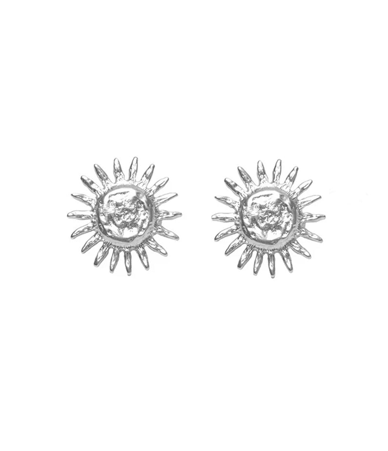 sun earrings silver by mais x frida