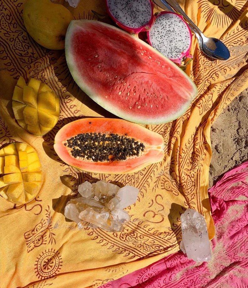 Snakes and Shanti OM Sarong – Lemon