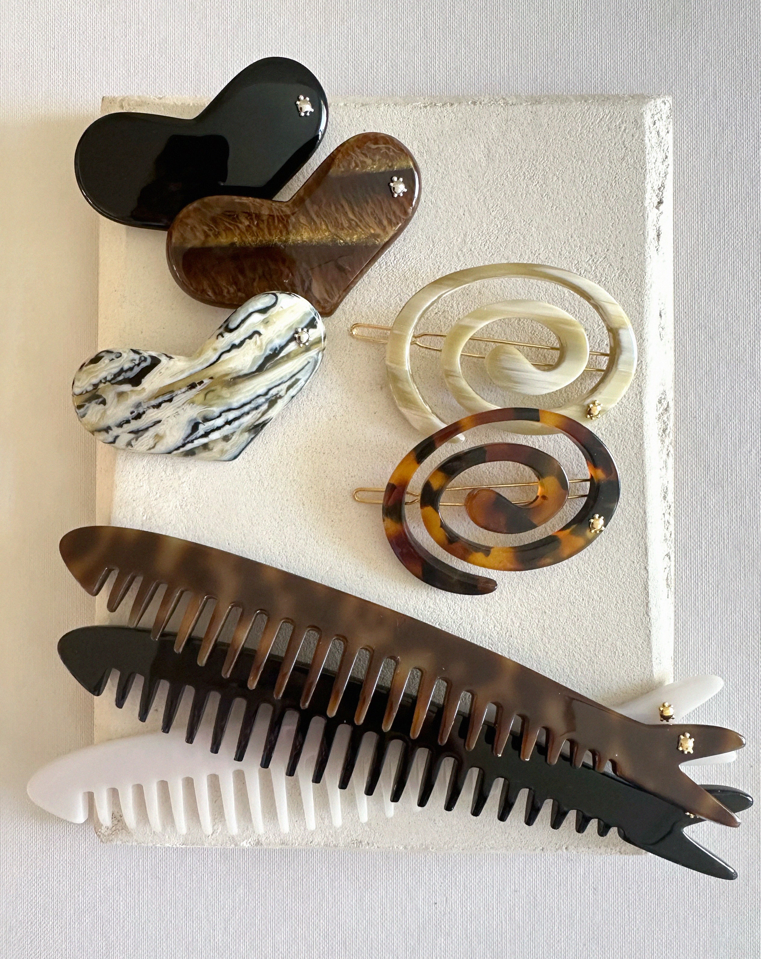 Turtle Story Sardine Comb - Black