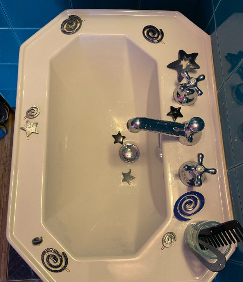 Spiral Clip Small - Evening Blue