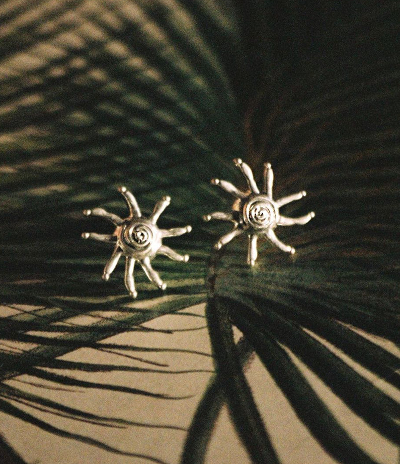 tangalooma sun stud silver earrings by briwok