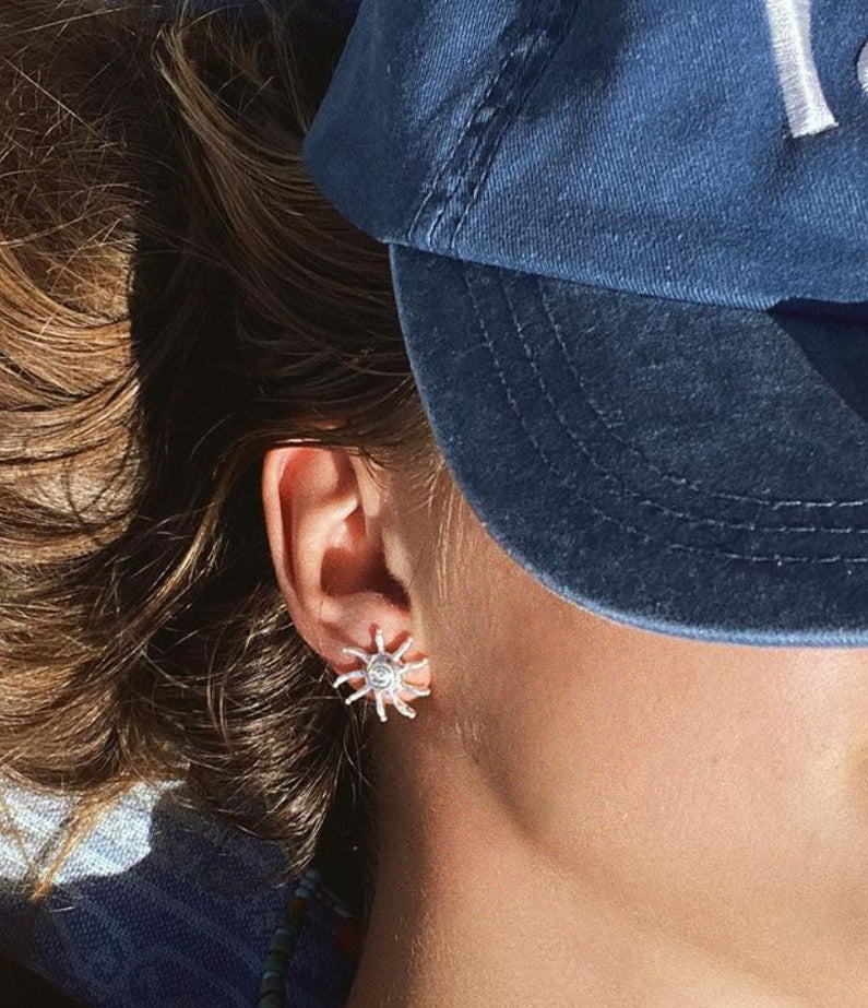 tangalooma sun stud silver earrings by briwok