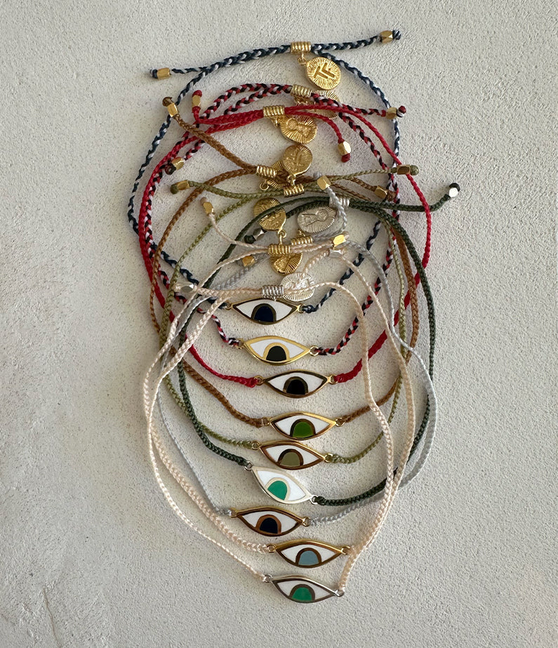 Eye Protection Bracelet - Brown + Forest Green Gold By Tiger Frame