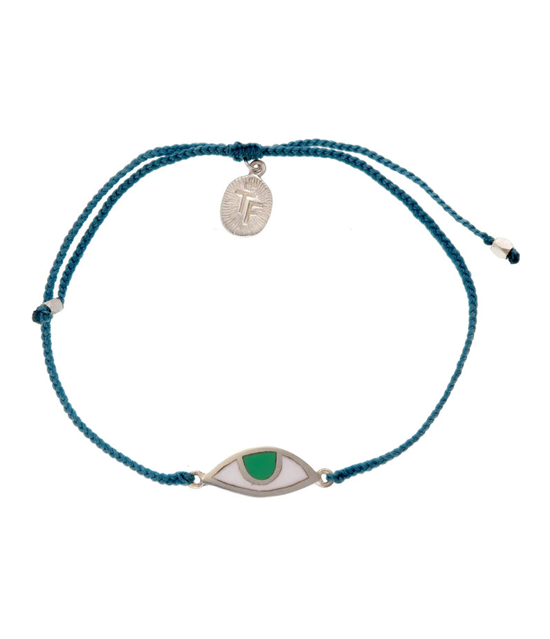Eye Protection Bracelet - Teal + Green Eye Silver By Tiger Frame