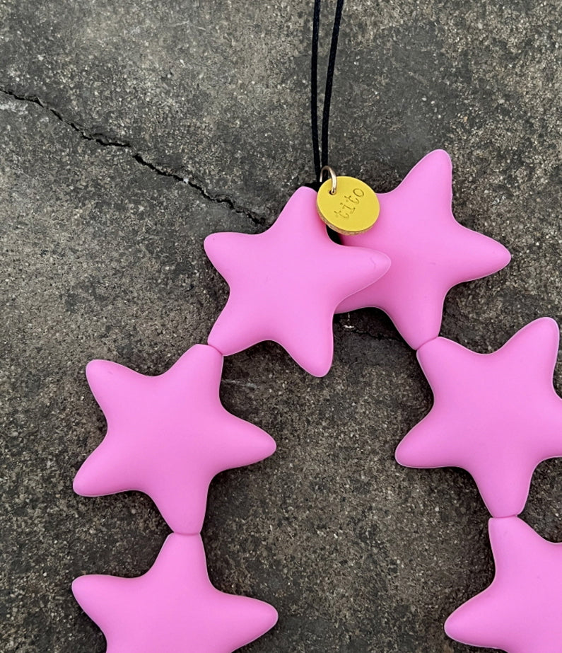 superstar phone/bag strap by tito - 22cm pink