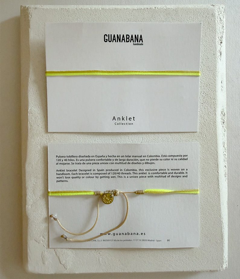 Guanabana Anklet Bracelet - Neon Yellow