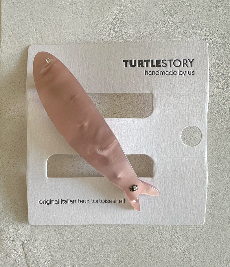Turtle Story Herring Barrette - Pink