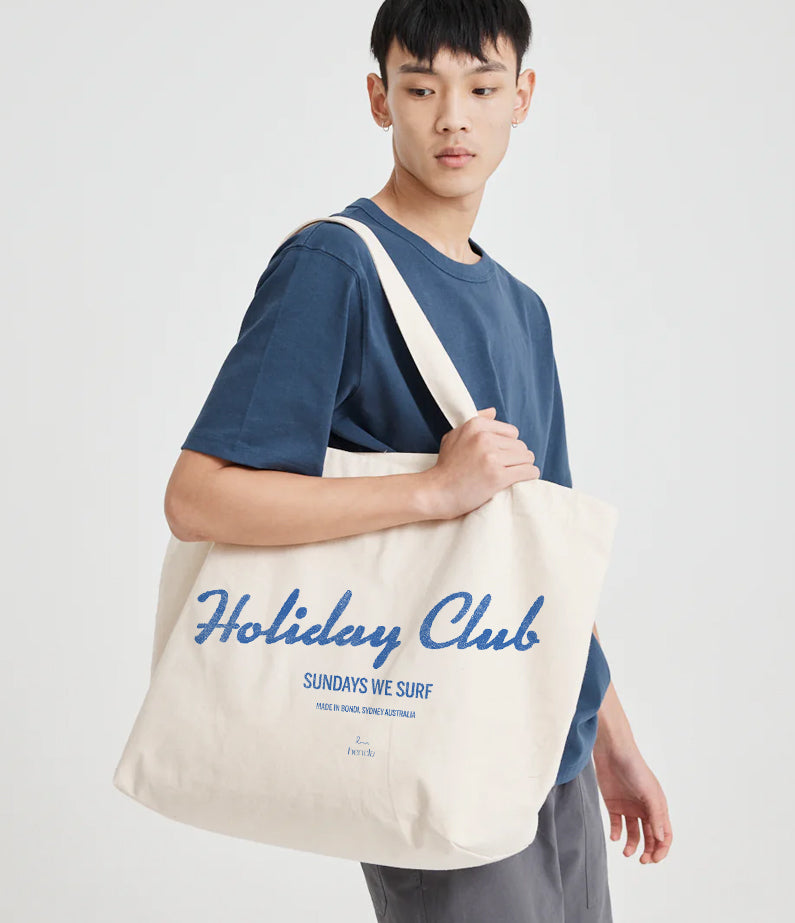 Holiday Club by hencla tote / beach bag – Blue