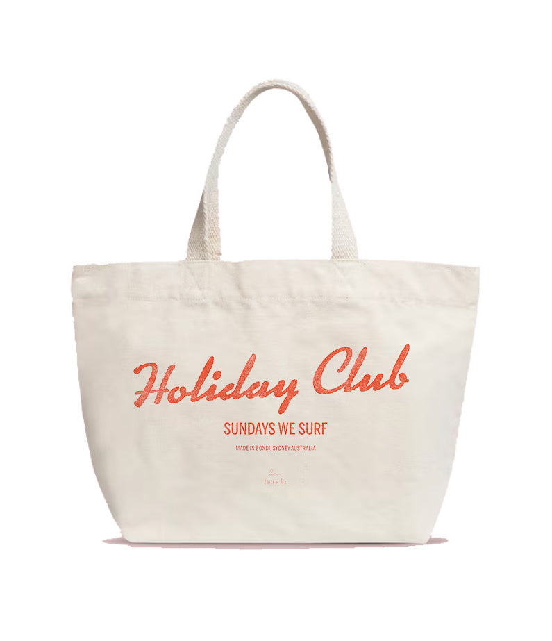 Holiday Club by hencla tote / beach bag – Red
