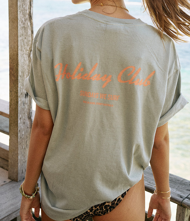 Holiday Club by hencla t-shirt - Sage