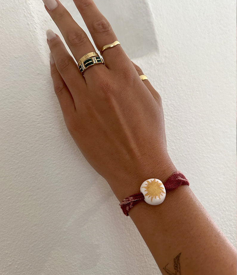 endless summer bracelet by maison stellaire - rouge