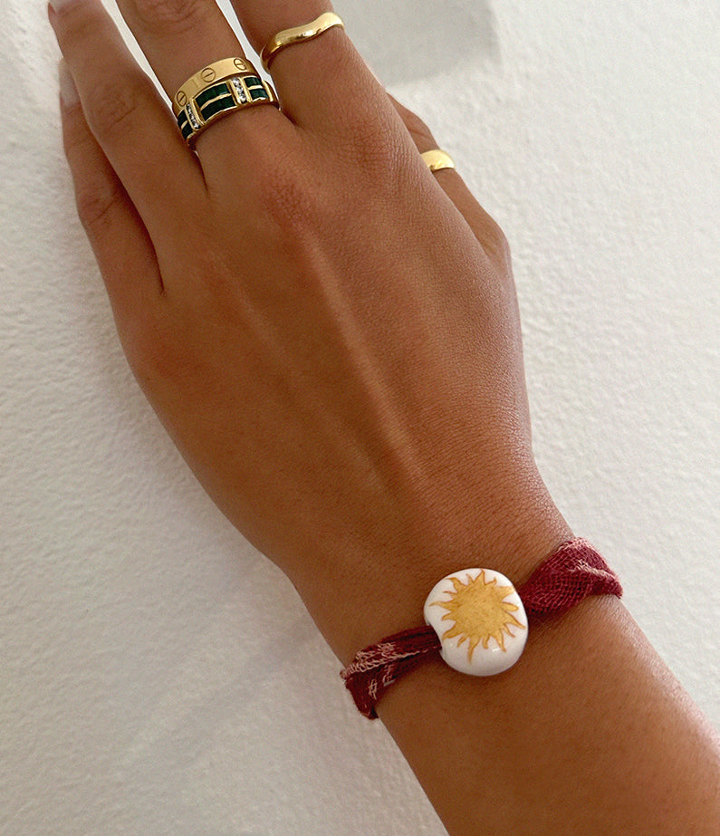 endless summer bracelet by maison stellaire - rouge