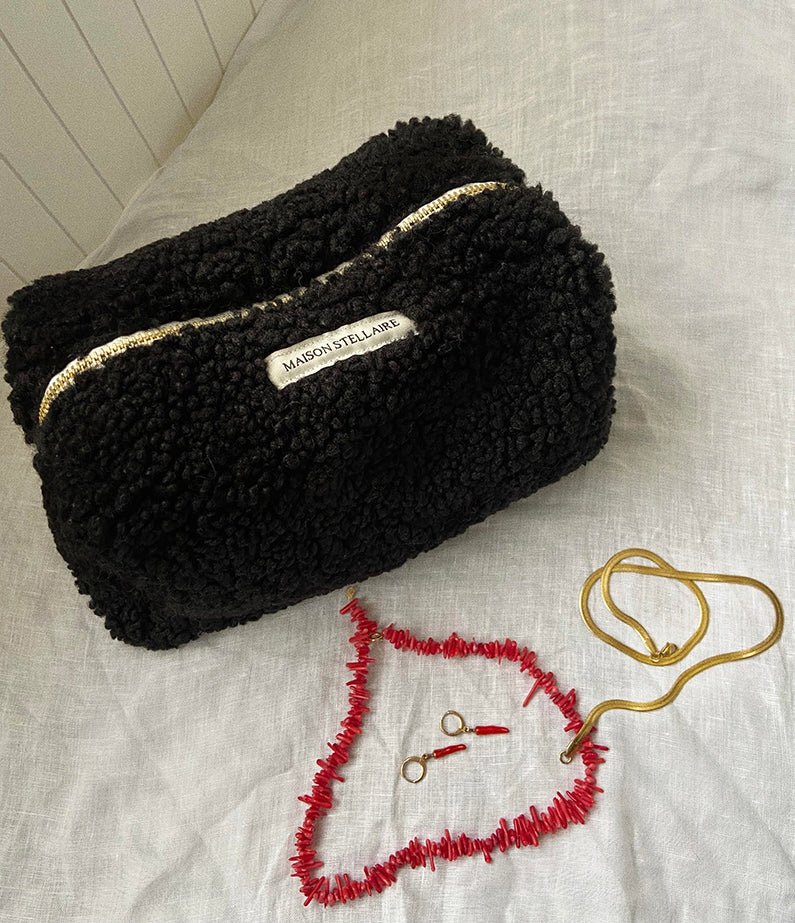 maison stellaire teddy pouch - black