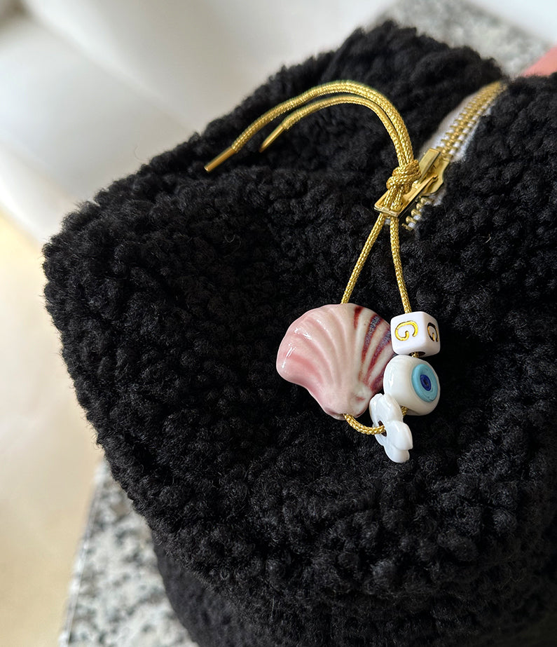 maison stellaire teddy pouch - black