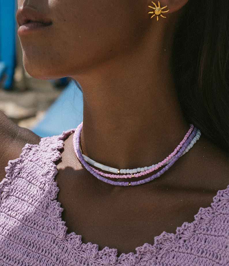 midifine necklace no.2 - purple shell