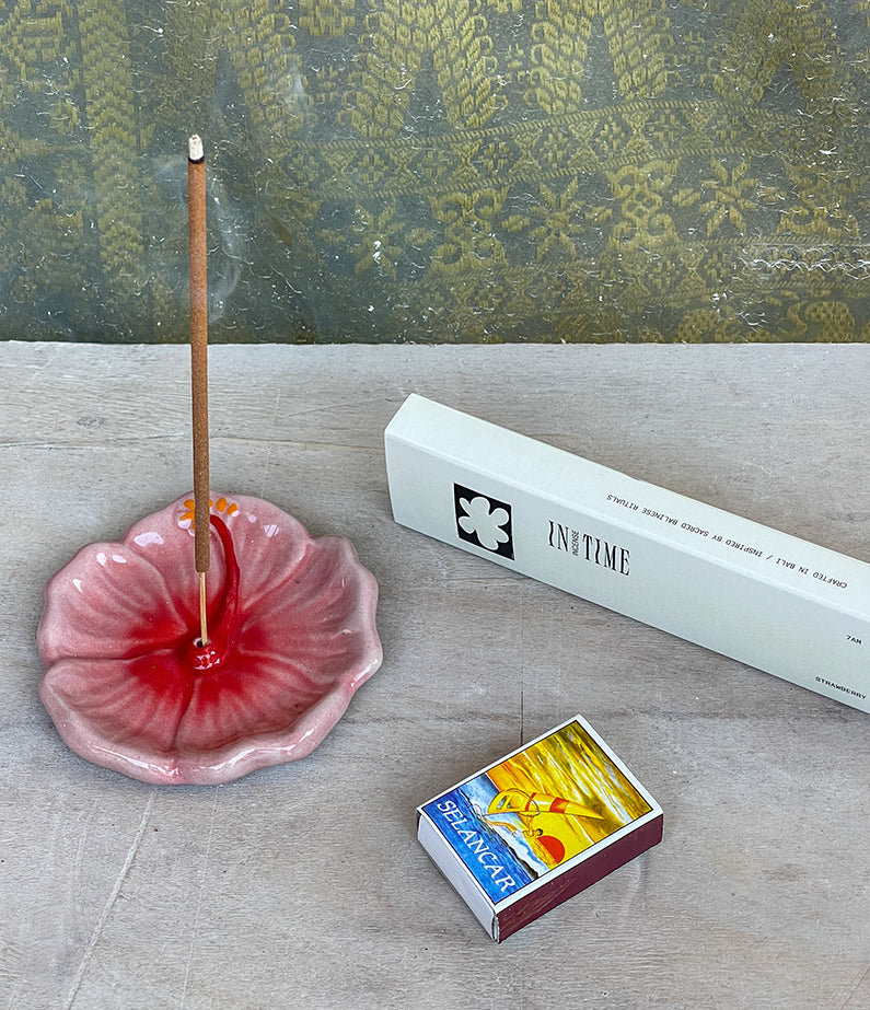Sunset Red Hibiscus Holder – In Time Incense