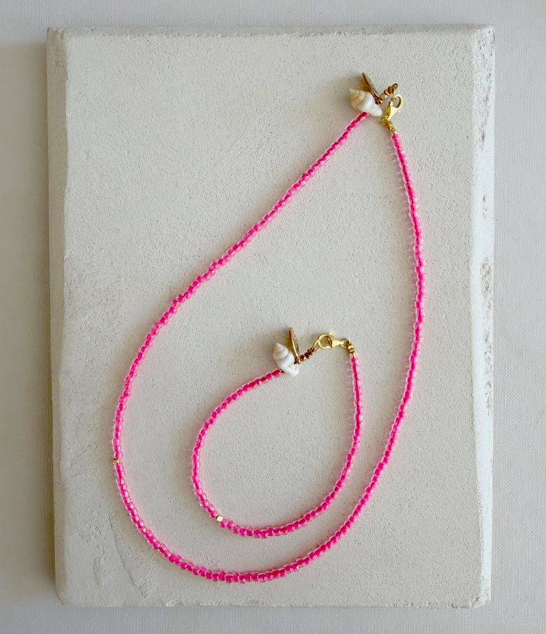 superfine necklace - pink lemonade