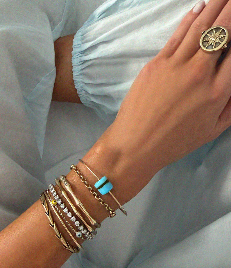 A+Co x hencla – European Summer '26 Beaded Cassis Cuff