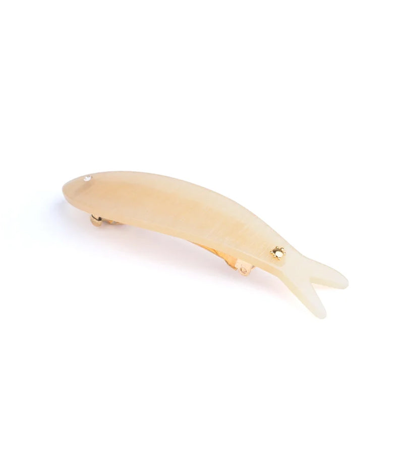 Turtle Story Handmade Hair Herring Barrette - Silky Sand