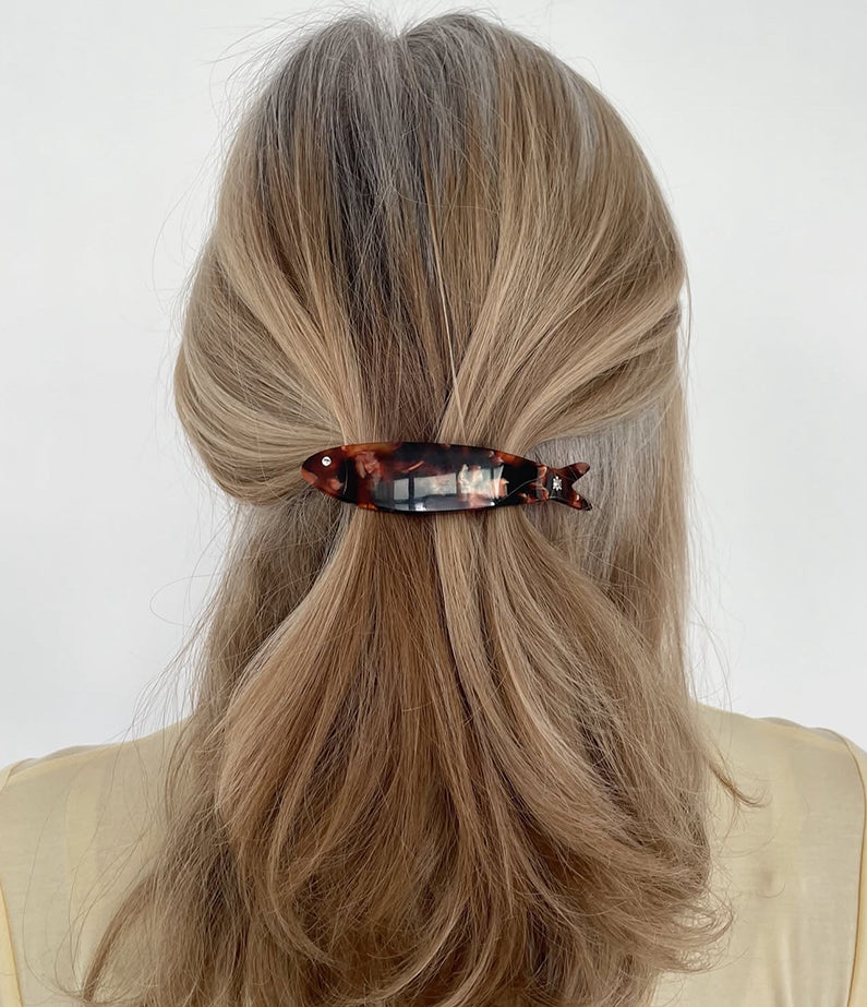 Turtle Story Herring Barrette - Salted Caramel