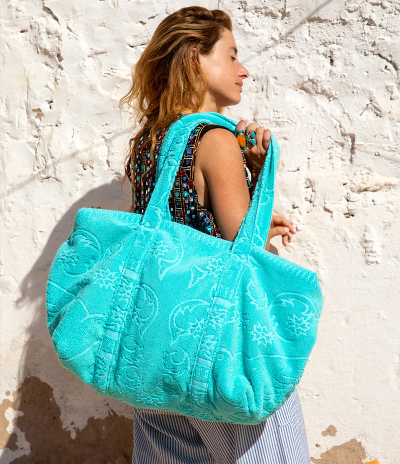SOCCO EPONGE Beach Bag – Piscine | by Lalla Marrakech