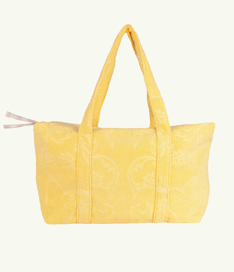 SOCCO EPONGE Beach Bag – Paille (yellow) | by Lalla Marrakech
