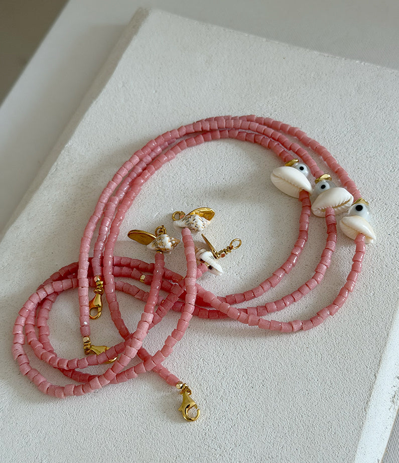 Vacanza Shell Sandcast Midi Necklace