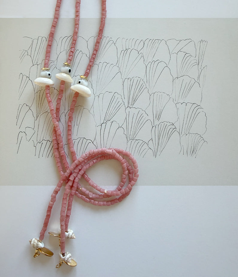 Vacanza Shell Sandcast Midi Necklace