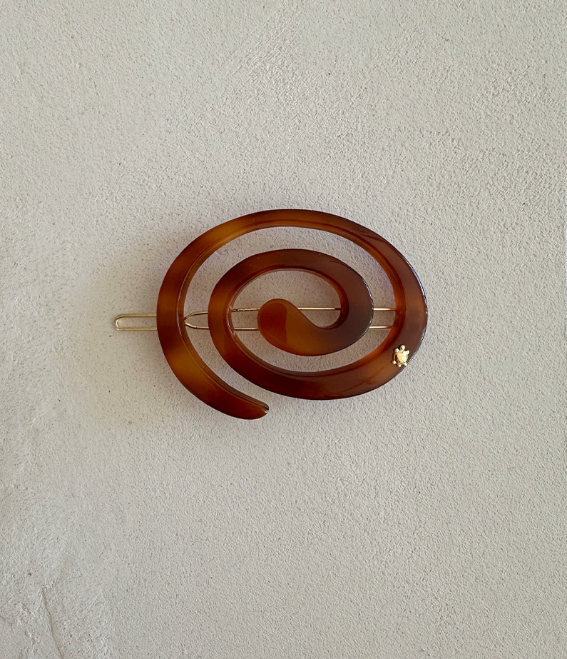 Spiral Clip Small - Sepia