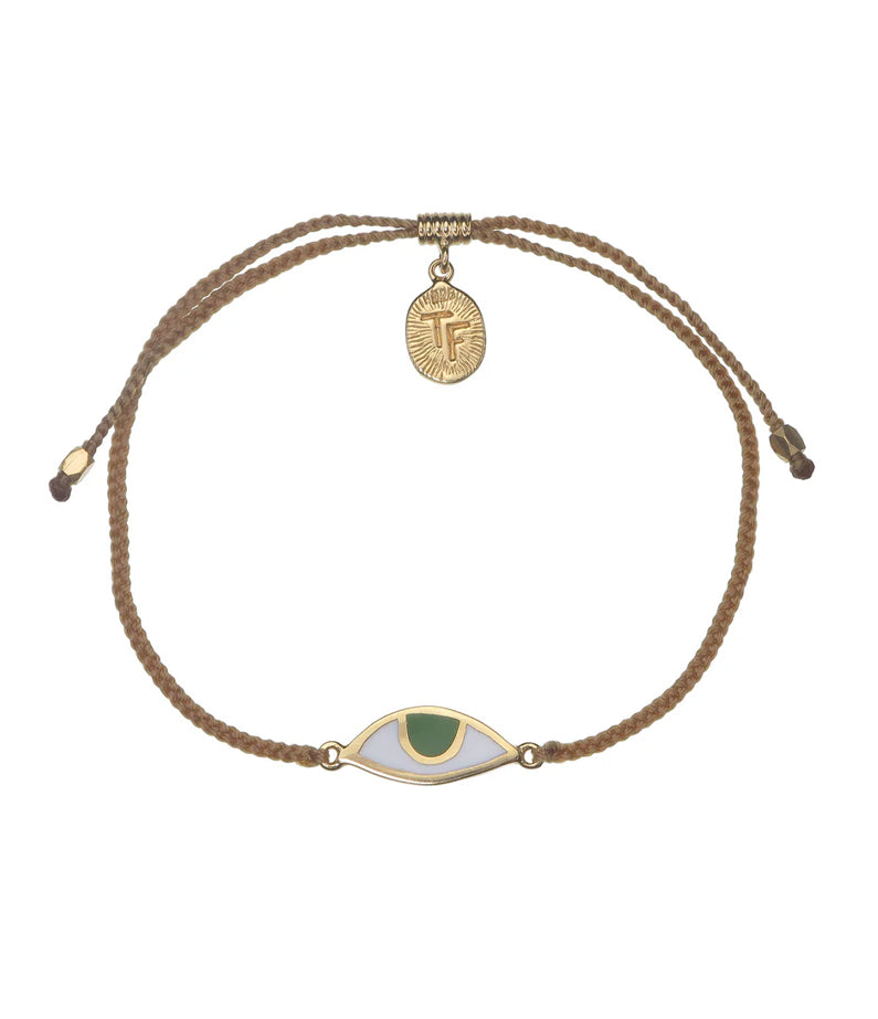 Eye Protection Bracelet - Brown + Forest Green Gold By Tiger Frame