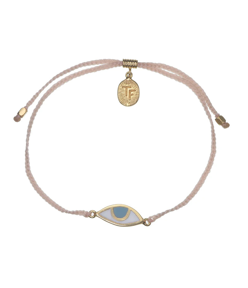 Eye Protection Bracelet - Pale Pink + Blue Eye Gold By Tiger Frame
