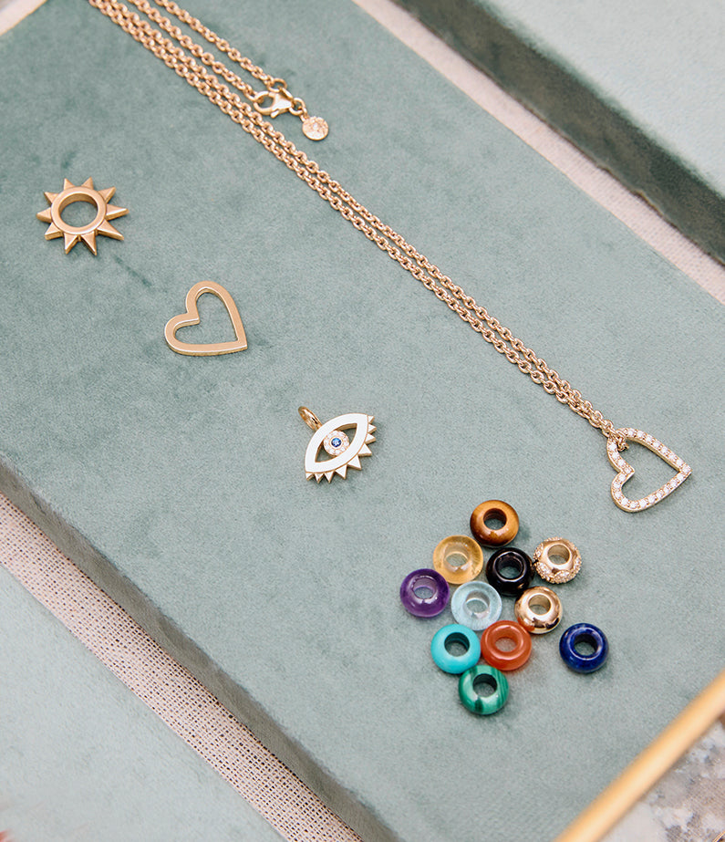 TRØVE Monika Ruggerino x hencla Diamond & Sapphire Set Mati Charm