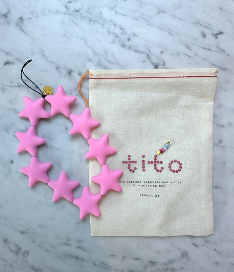 superstar phone/bag strap by tito - 22cm pink