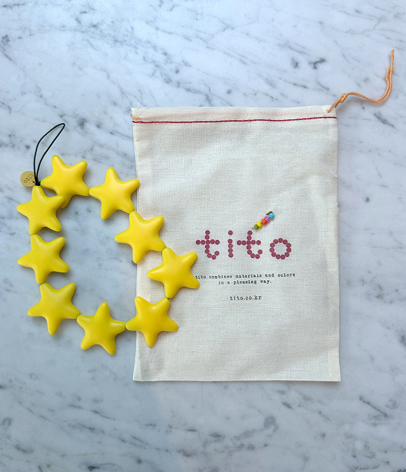 superstar phone strap by tito - 22cm yellow