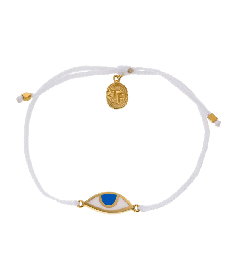 Eye Protection Bracelet - White + Blue Eye Gold By Tiger Frame