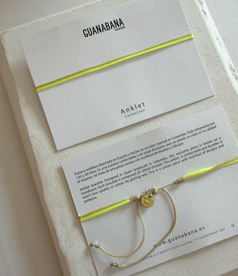 Guanabana Anklet Bracelet - Neon Yellow