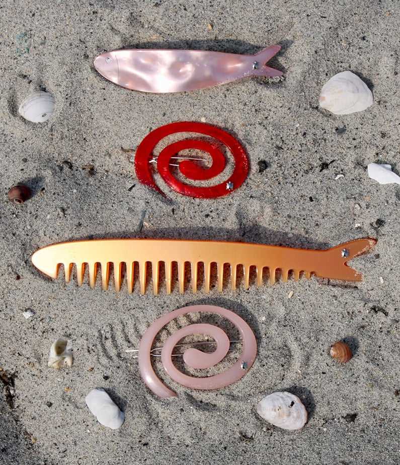 Turtle Story Herring Barrette - Pink