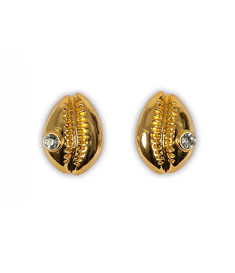 Cowrie Gold earrings by briwok