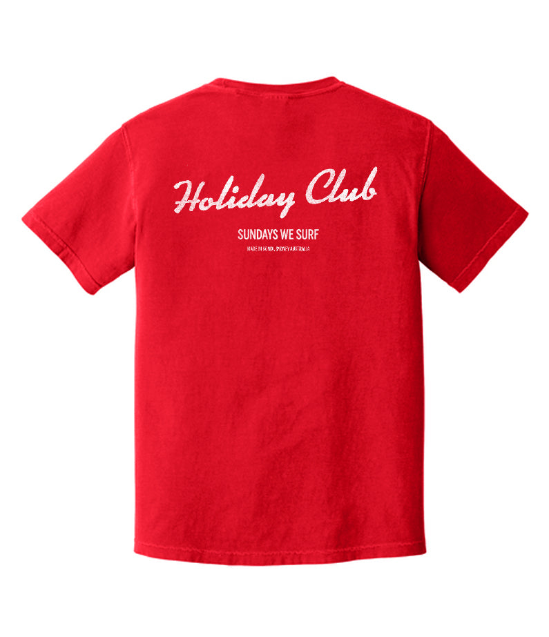 Holiday Club by hencla t-shirt - Paprika