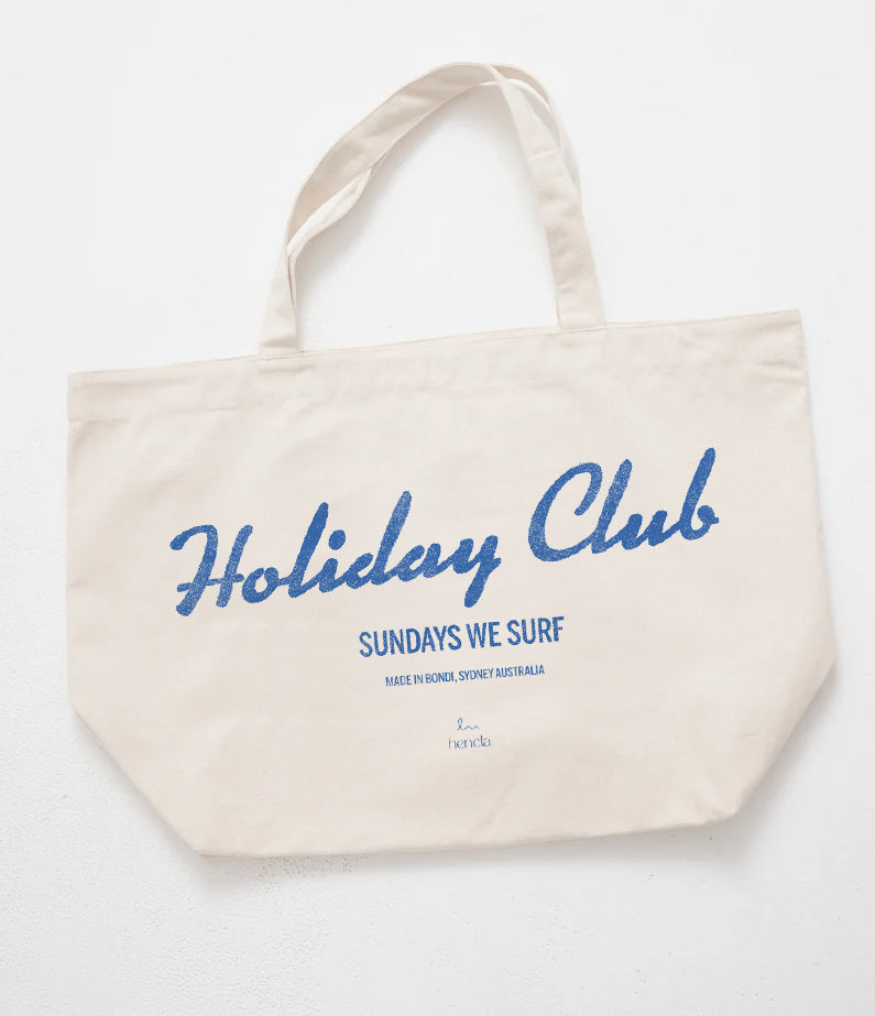 Holiday Club by hencla tote / beach bag – Blue