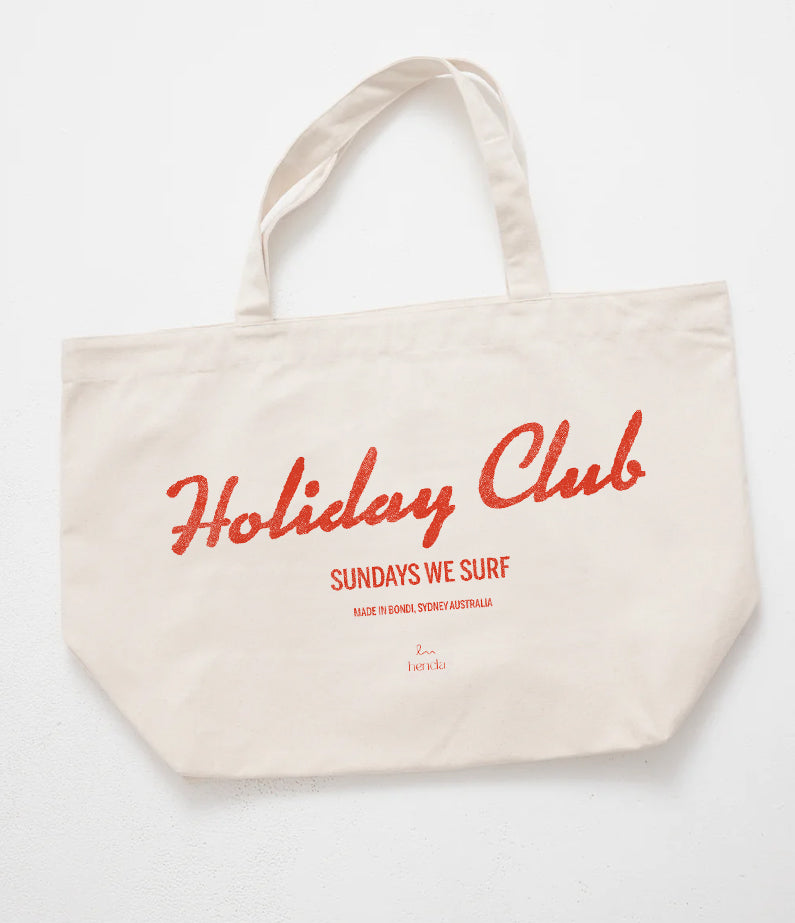 Holiday Club by hencla tote / beach bag – Red