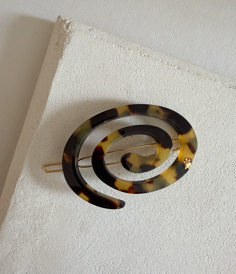 Turtle Story Spiral Clip Small - Dark Tokyo