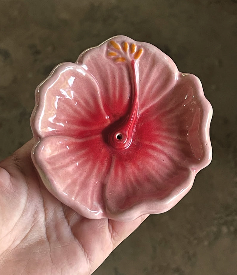 Sunset Red Hibiscus Holder – In Time Incense
