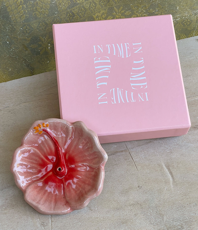 Sunset Red Hibiscus Holder – In Time Incense